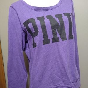 Pink Victoria Secret purple sweatshirt size large